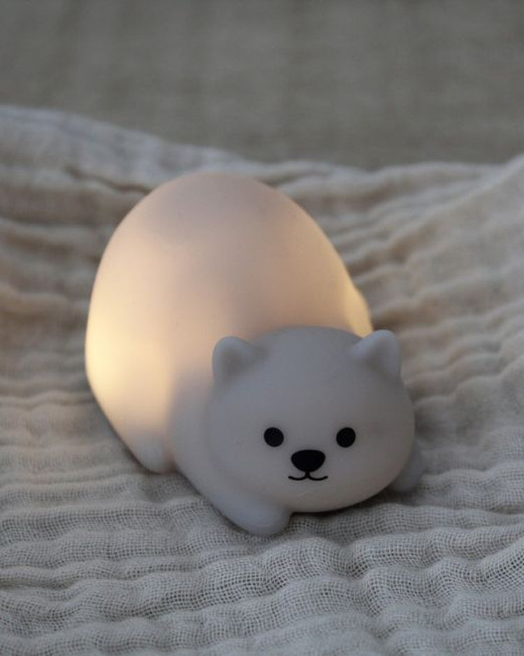 Mini veilleuse en forme de chat, douce au toucher et lumineuse