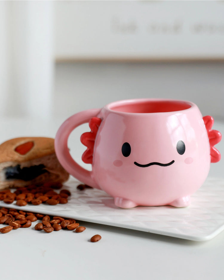 Mug Axolot avec motif animalier et anses en forme de nageoires