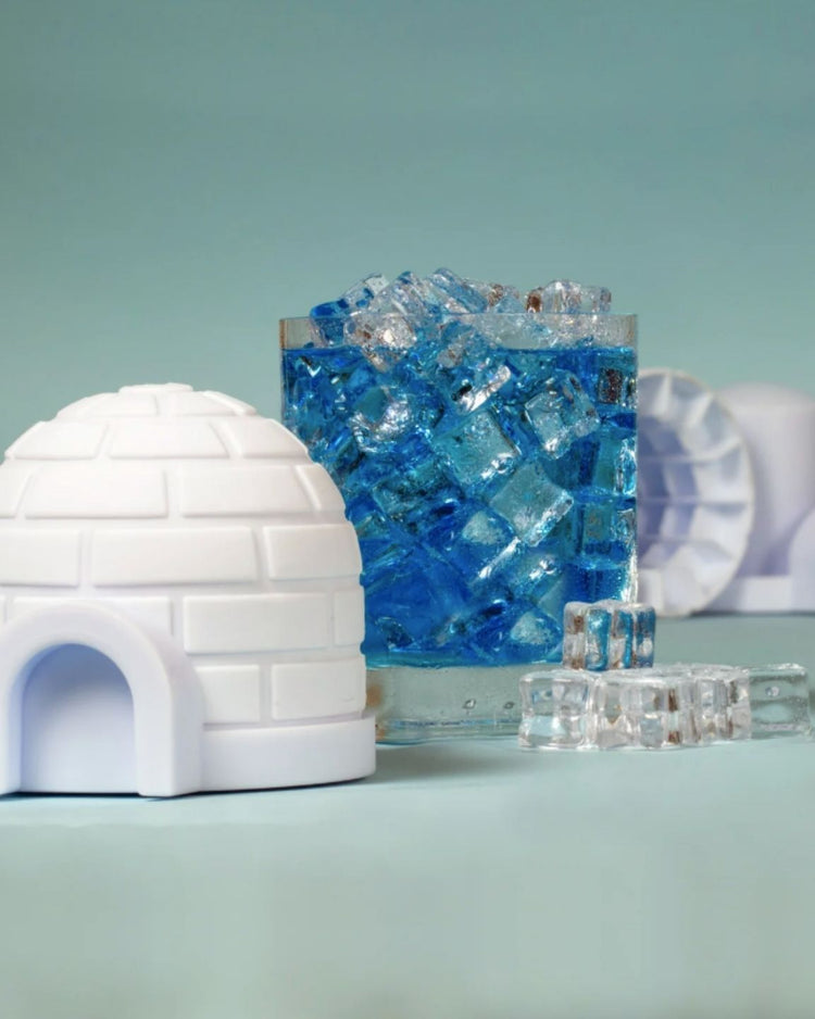 Moule à glaçons igloo avec détails en relief et forme originale