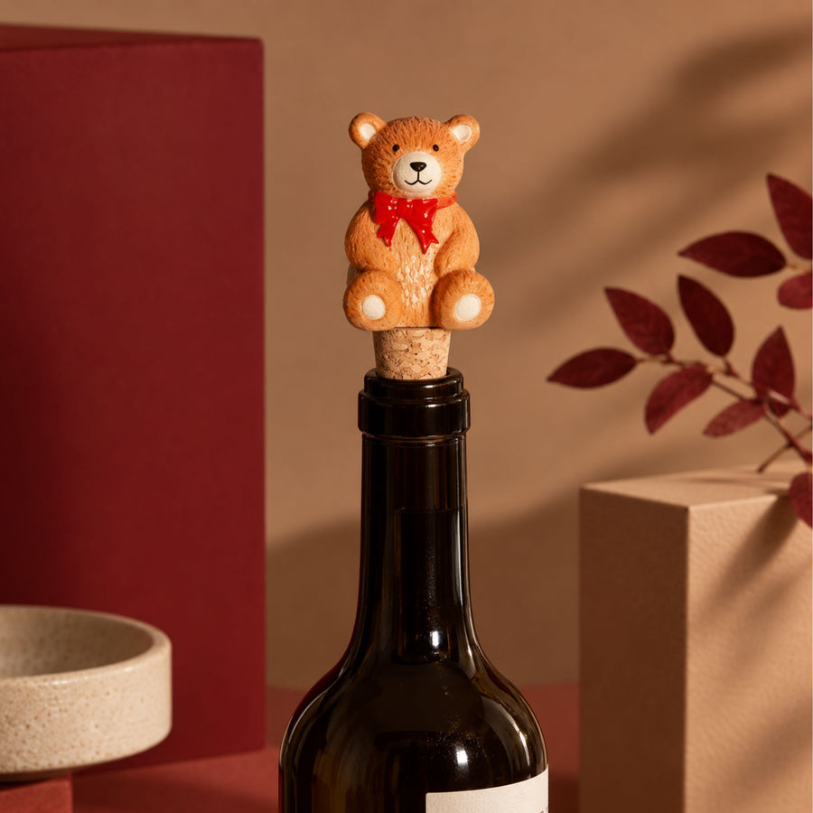 Bouchon de bouteille en forme de nounours, vue de face