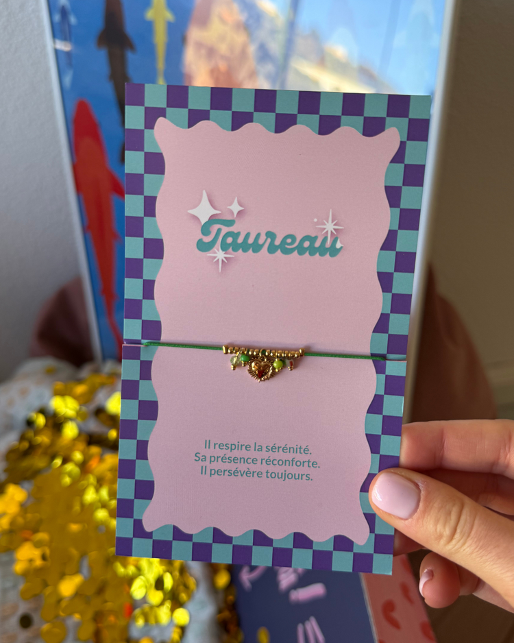 Bracelet en acier inoxydable avec motif Taureau élégant