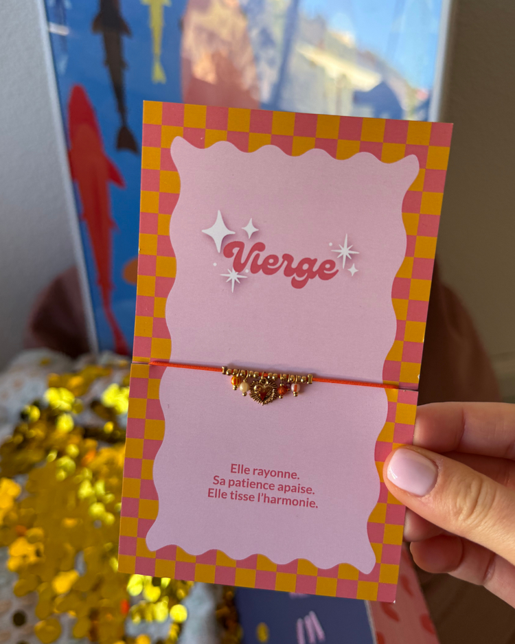 Bracelet Astro Vierge avec perles délicates et détails dorés