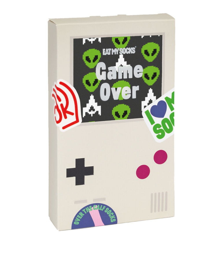 Chaussettes à motif Game Boy avec détails pixelisés