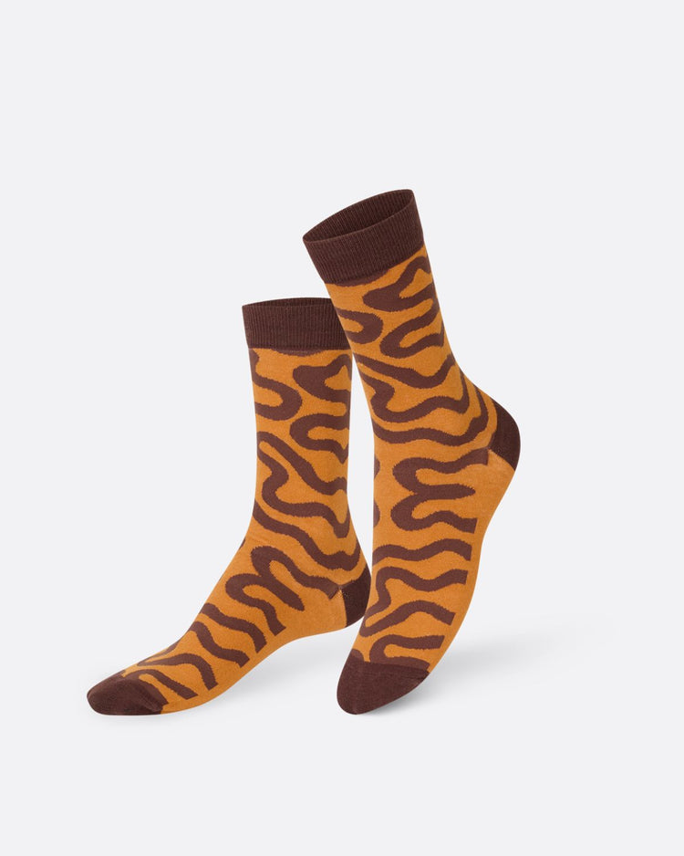 Chaussettes motif éclair au chocolat avec texture douce