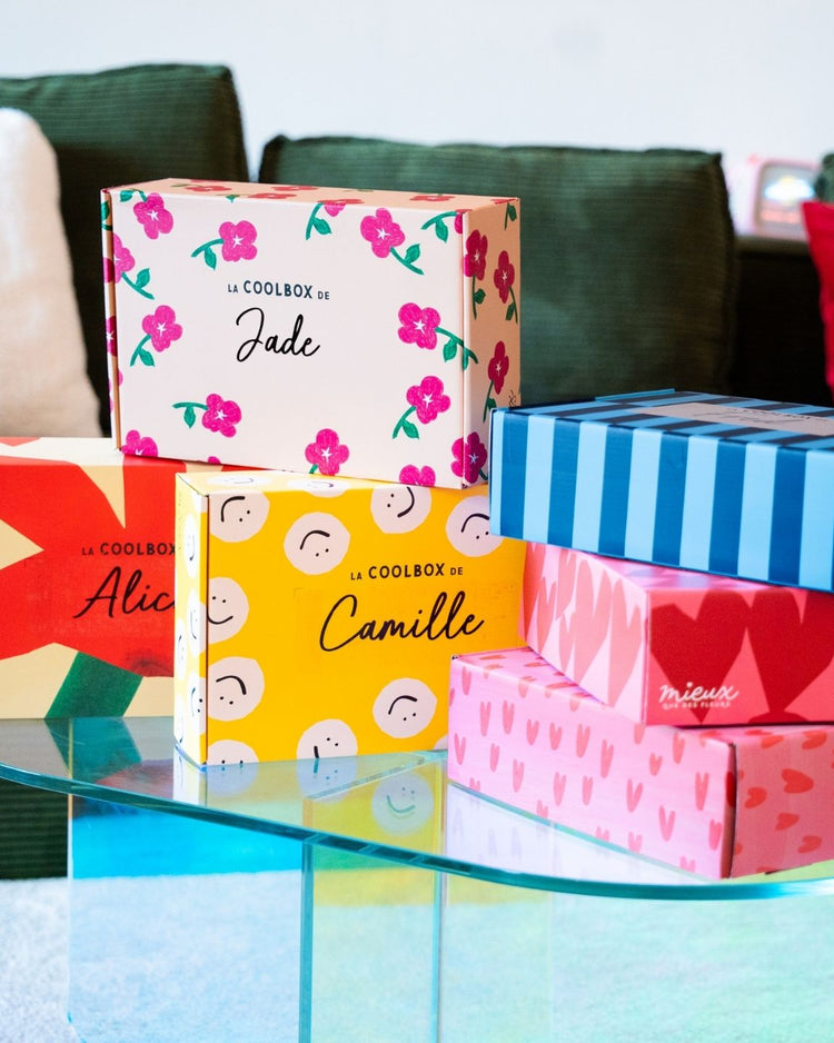 Coolbox personnalisable avec motif coloré et prénom