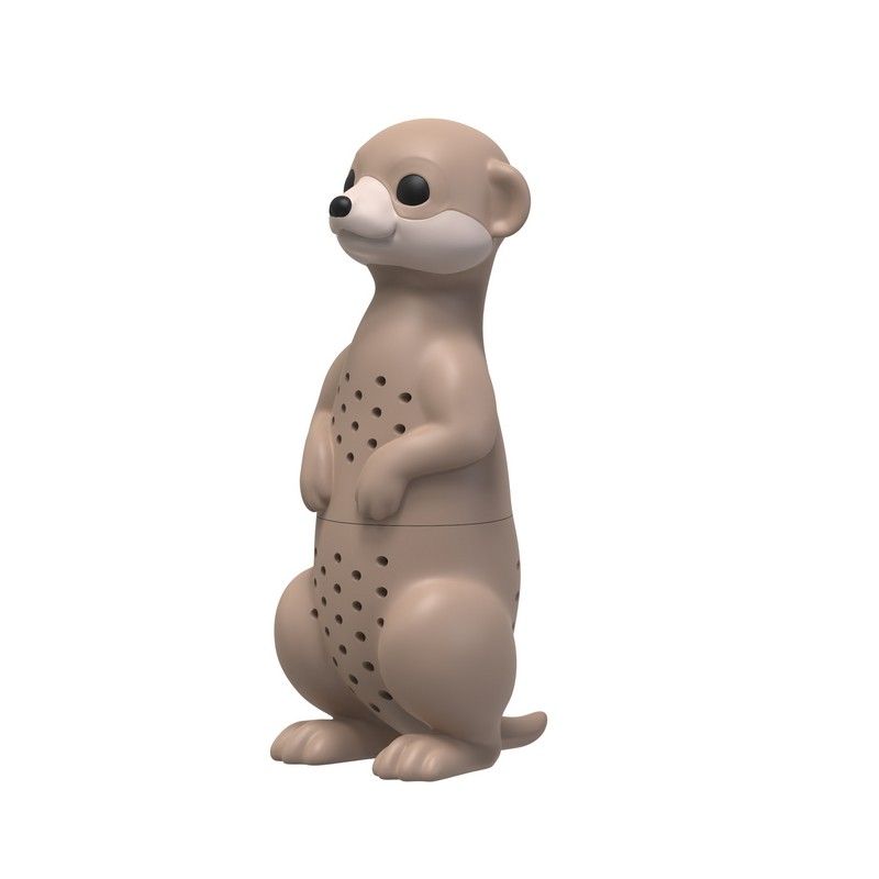 Infuseur à thé suricate en position debout, prêt à infuser