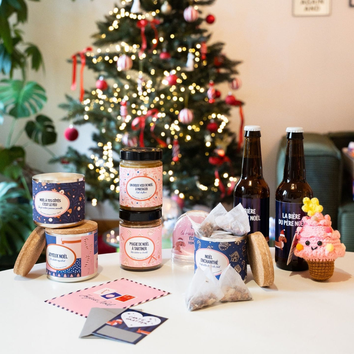 Kit à planter Joyeux Noël avec graines de trèfle en gros plan