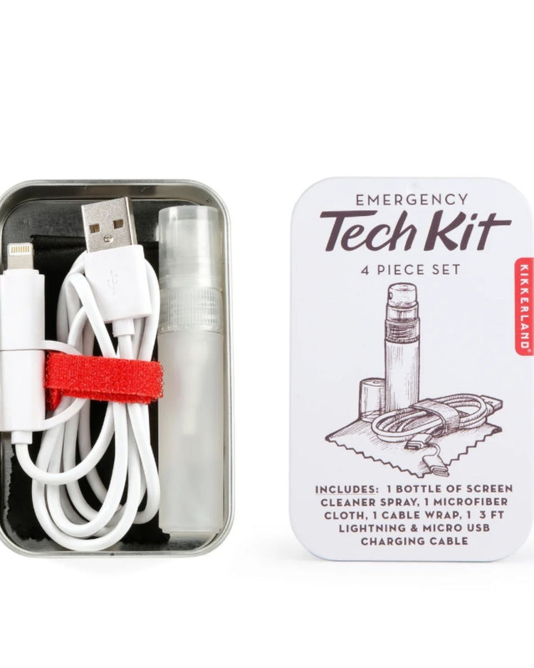 Kit de secours pour téléphone avec câble USB et chiffon microfibre