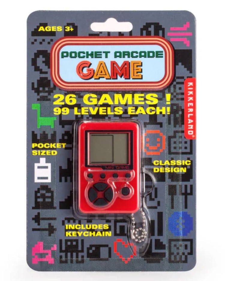 Mini console d'arcade vue de face avec écran rétro