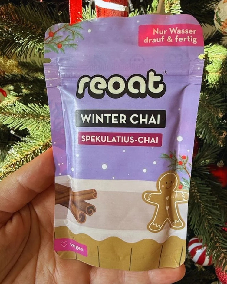 Mini Winter Chaï en sachet avec motifs hivernaux