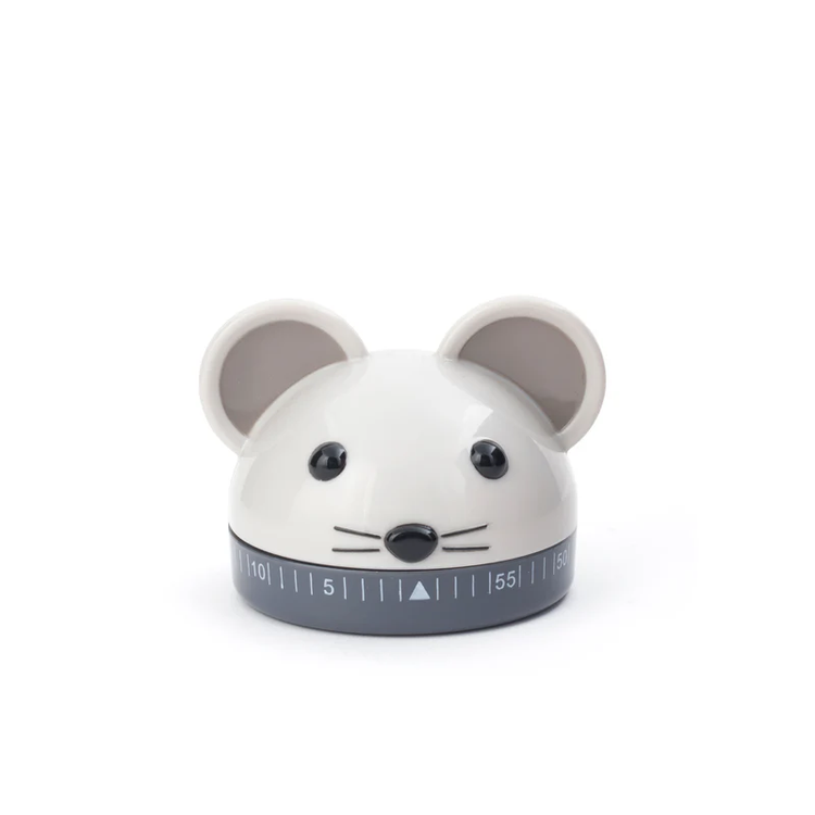 Minuteur en forme de souris avec oreille en relief