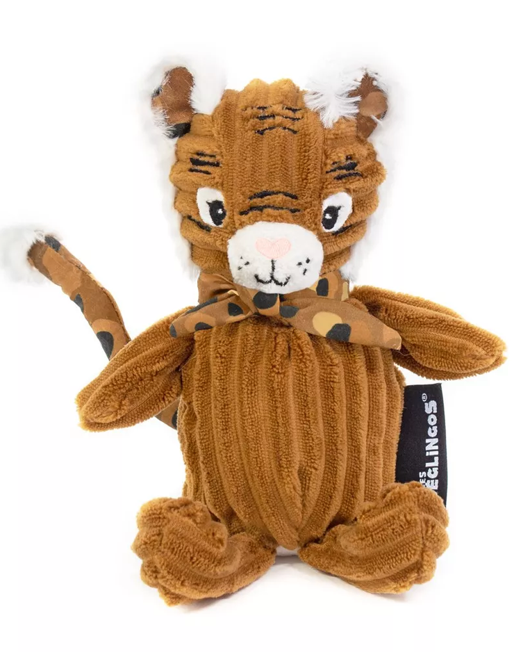 Peluche tigre avec pelage doux et regard attendrissant
