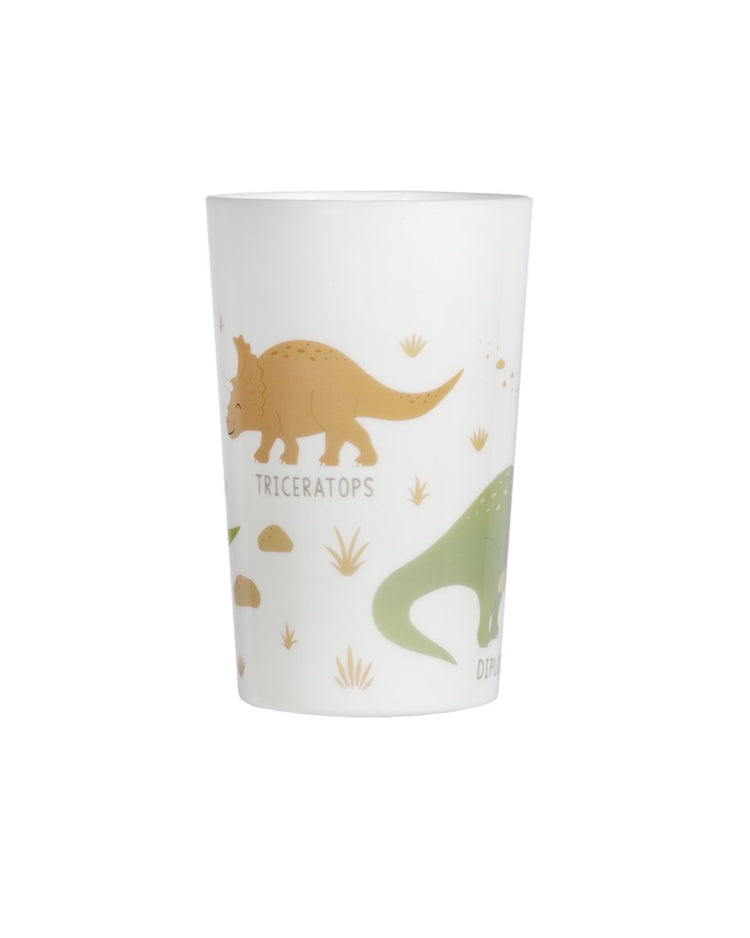 Set repas bébé avec motifs de dinosaures colorés.