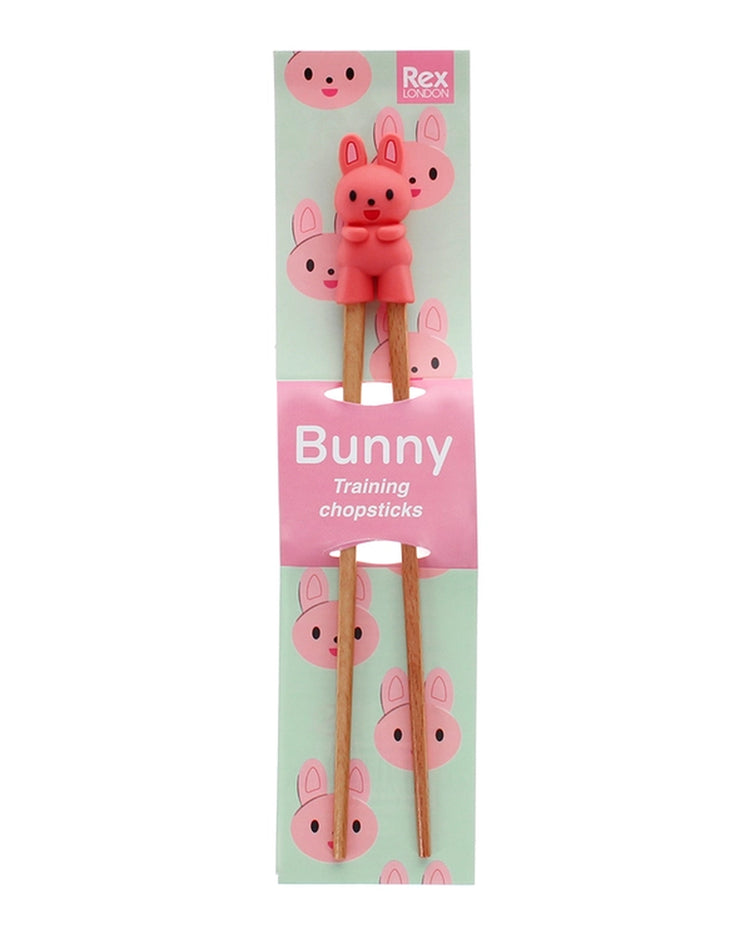 Baguettes d'entraînement en bois avec embout lapin amusant