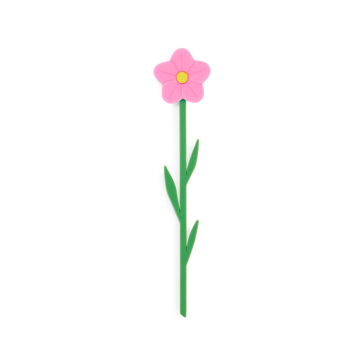 Marque-page Wild Rose avec fleur d’églantine en plastique rose