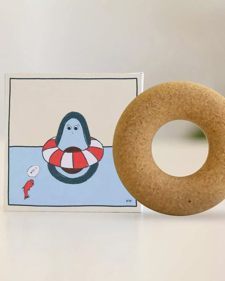 Bouée de sautage pour noyau d'avocat vue de dessus