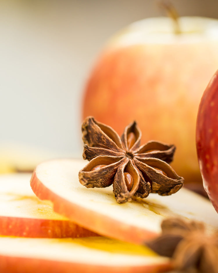 Bougie personnalisée avec photo, parfum pomme-cannelle.