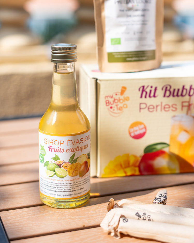 Kit de préparation de bubble tea avec perles colorées
