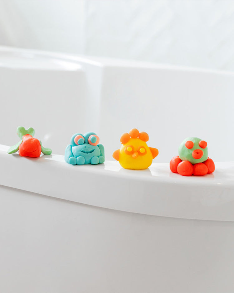 Coffret de pâtes à modeler lavantes rose et bleue avec figurines