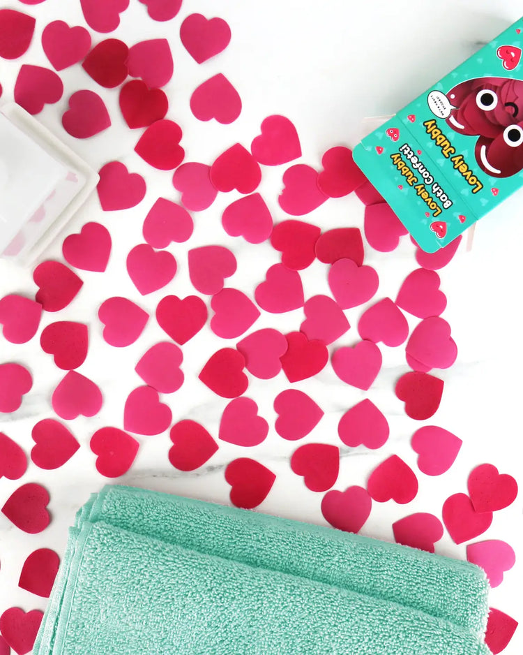 Confettis en forme de cœur pour le bain, parfum rose