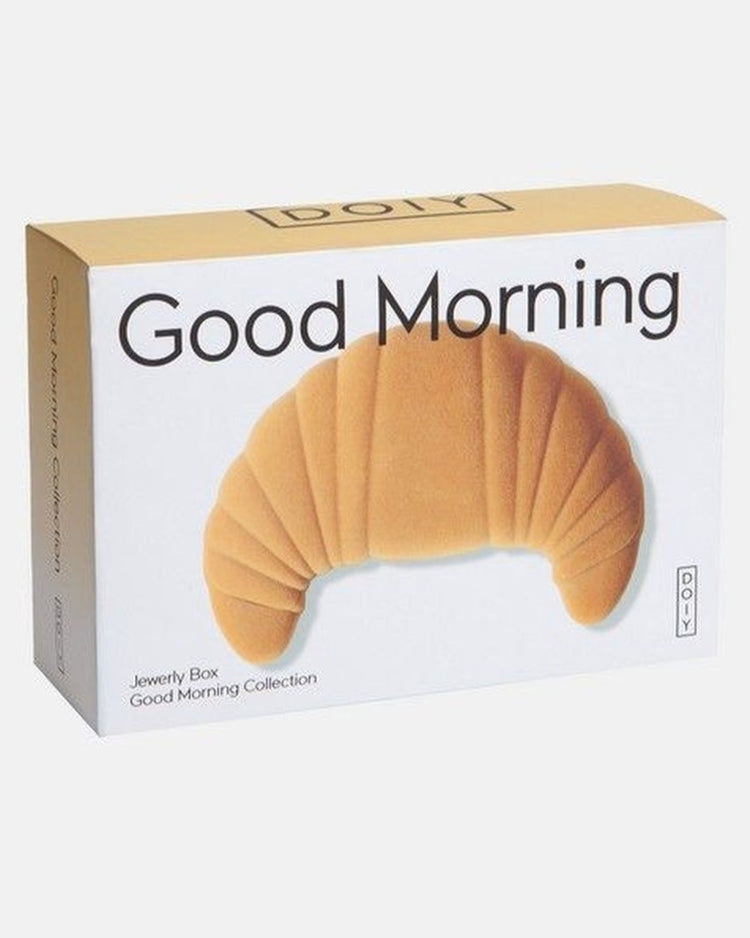 Boîte à bijoux croissant avec texture lisse et élégante