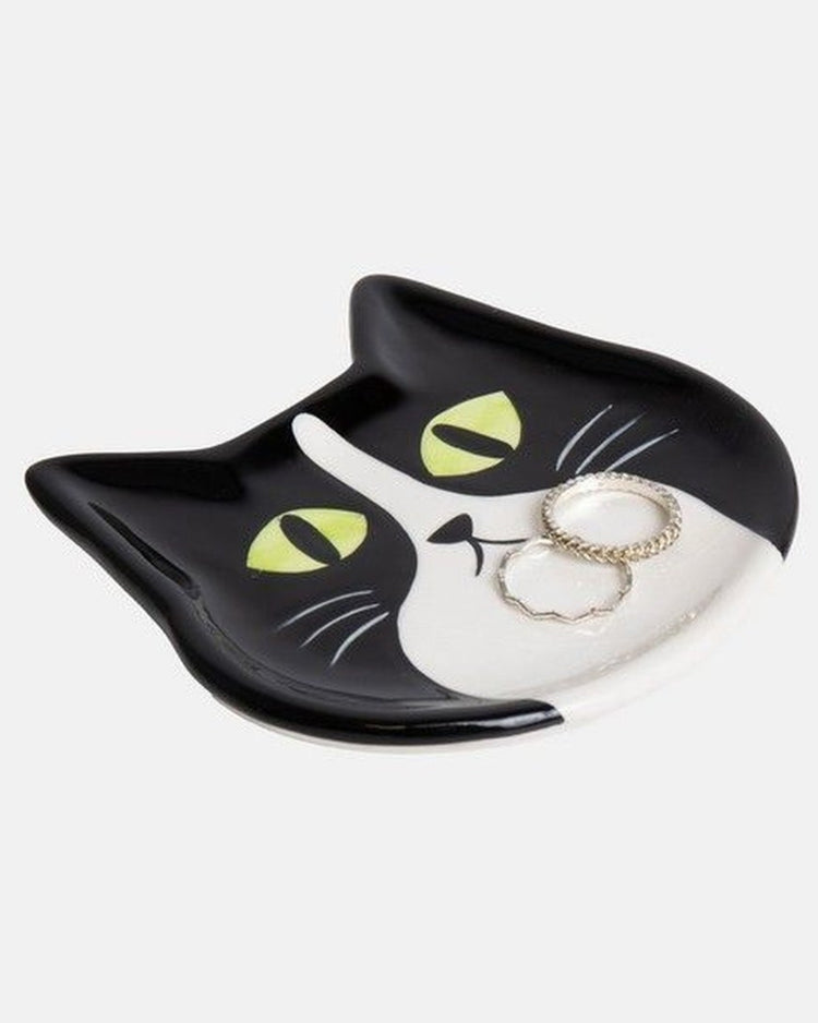 Vide-poche en forme de chat, vue de face avec détails mignons
