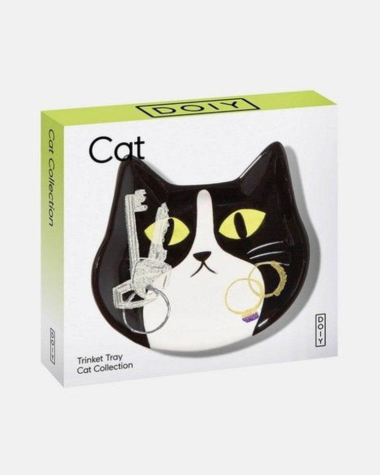 Vide-poche en forme de chat avec texture douce et ludique
