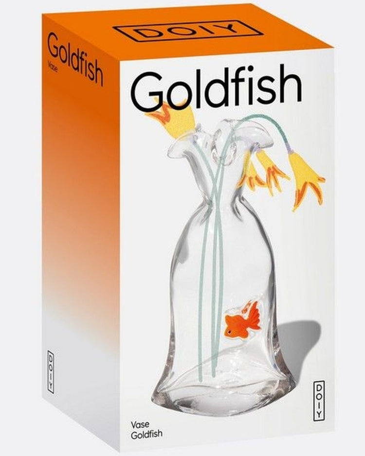 Vase en forme de poisson rouge avec texture brillante