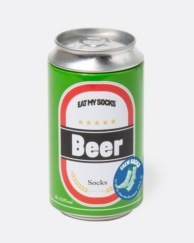 Chaussettes en forme de canette avec motif de bière