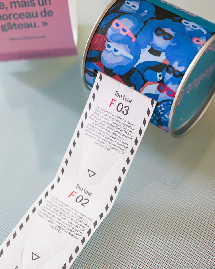 Coffret de 100 faits curieux sur le cinéma, vue de face.