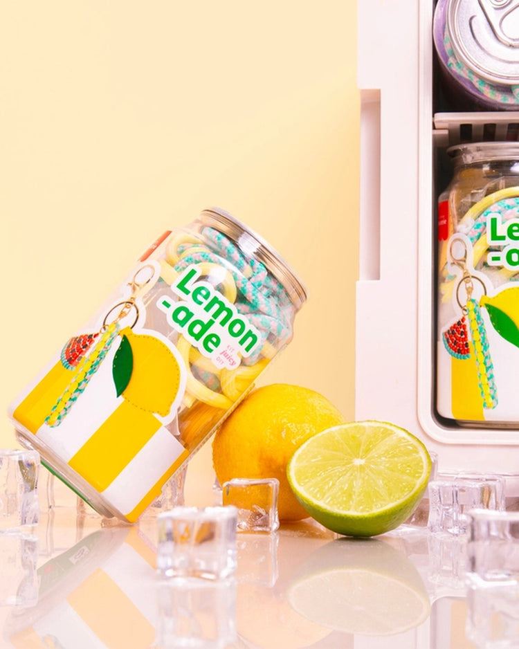 Kit DIY porte-clé citron avec accessoires colorés et frais