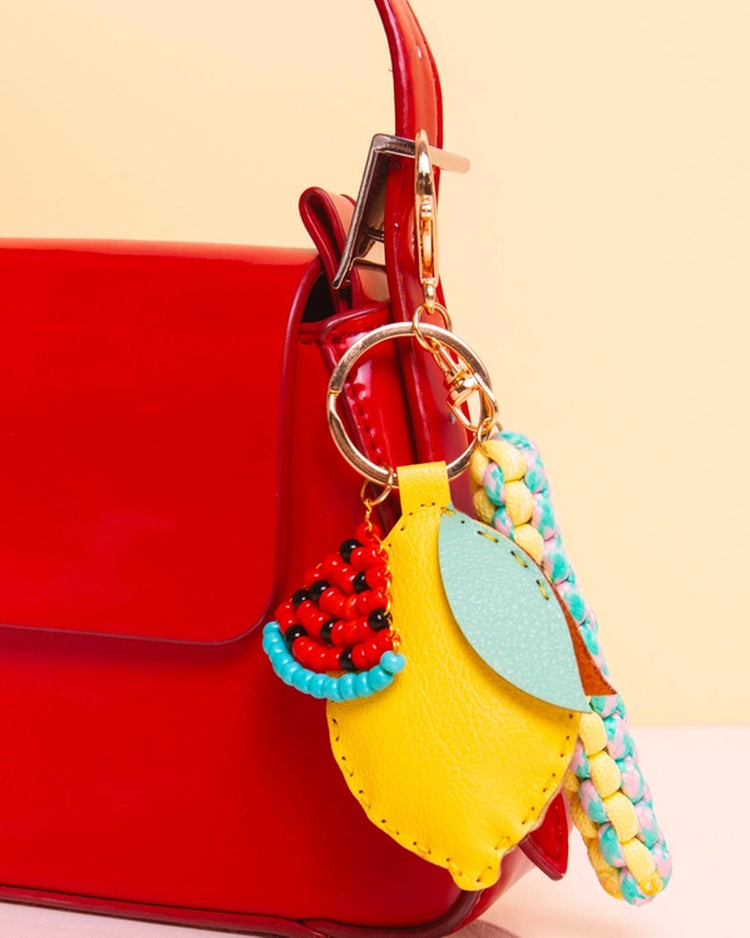 Kit DIY porte-clé citron avec accessoires colorés et frais