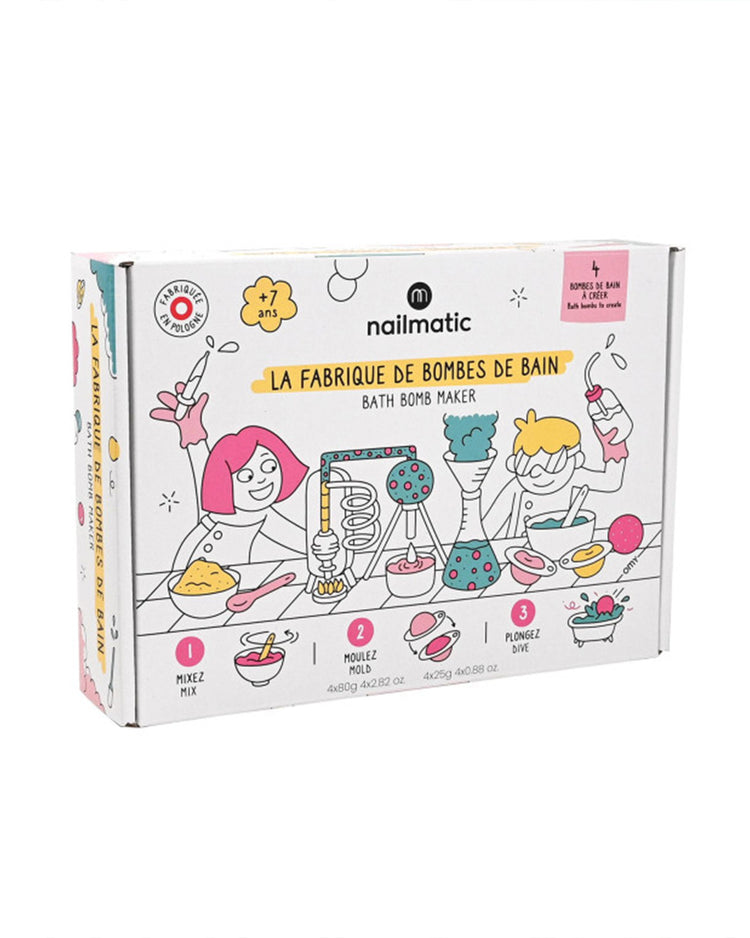 Kit DIY pour créer des boules de bain colorées et effervescentes.