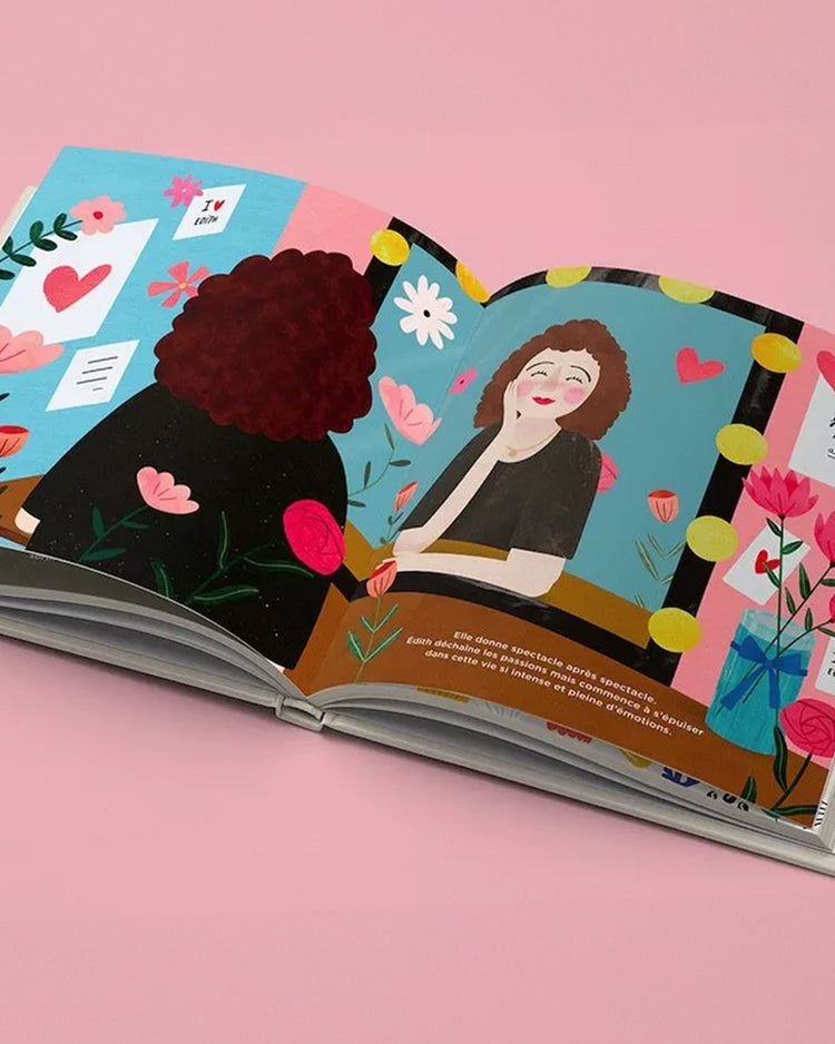 Couverture colorée du livre Édith pour enfants, illustrations vives.