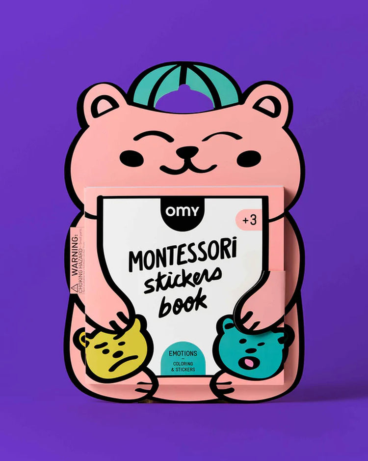 Carnet de stickers Montessori avec motifs colorés et ludiques