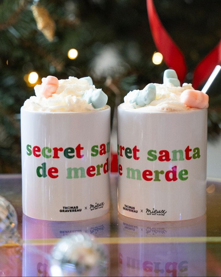 Mug humoristique pour Secret Santa avec design amusant