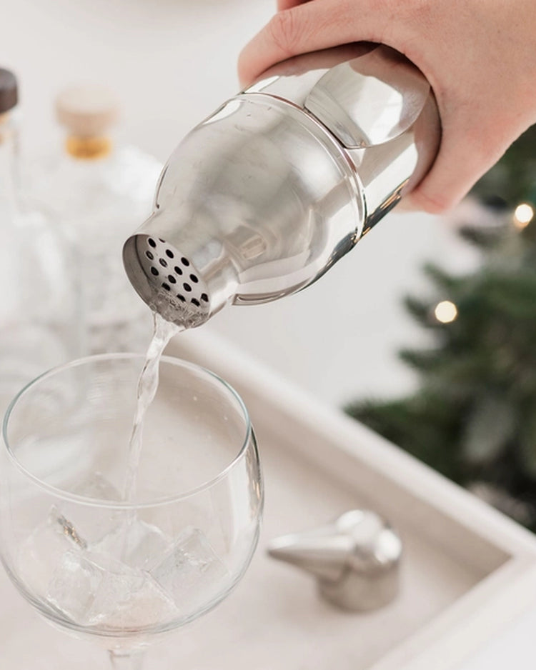 Shaker à cocktails pingouin avec finition brillante et design rétro