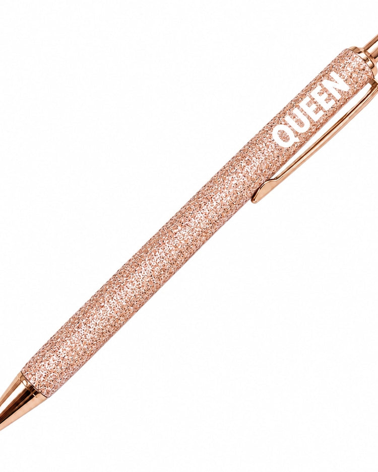 Stylo à paillettes Queen avec brillance et design élégant