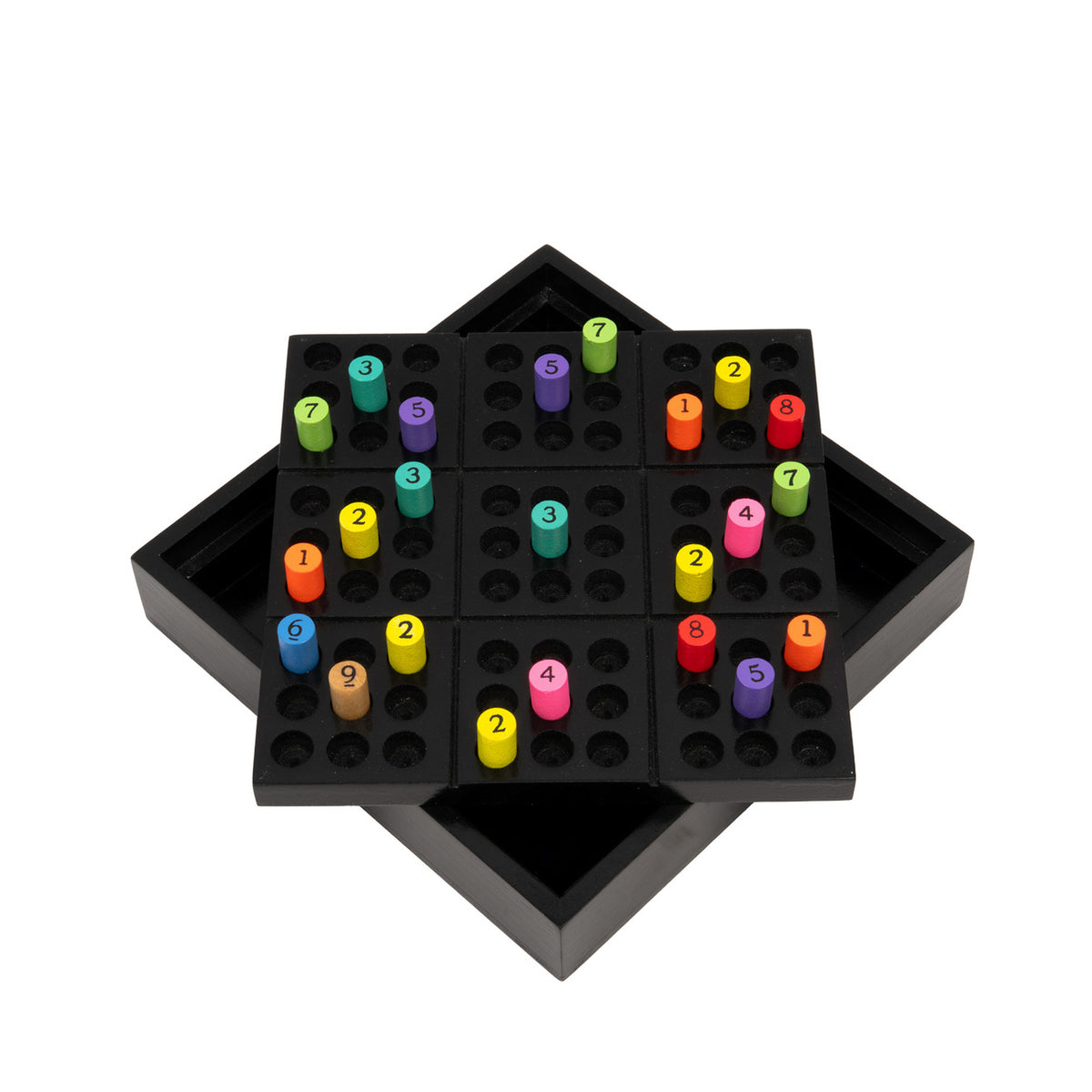 Sudoku graphique avec motifs colorés en arrière-plan