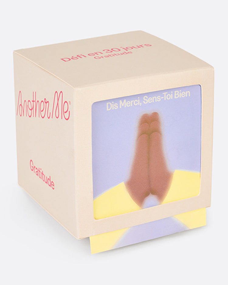 Couverture du défi de gratitude avec illustrations colorées.