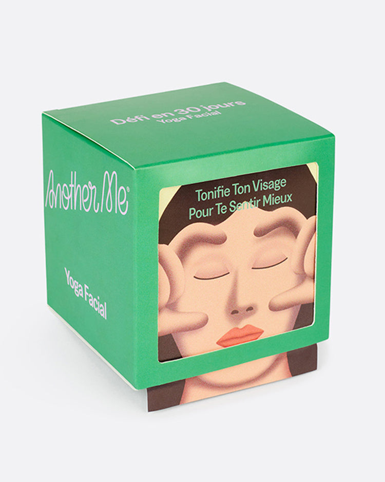 Illustration des défis de yoga visage avec exercices variés
