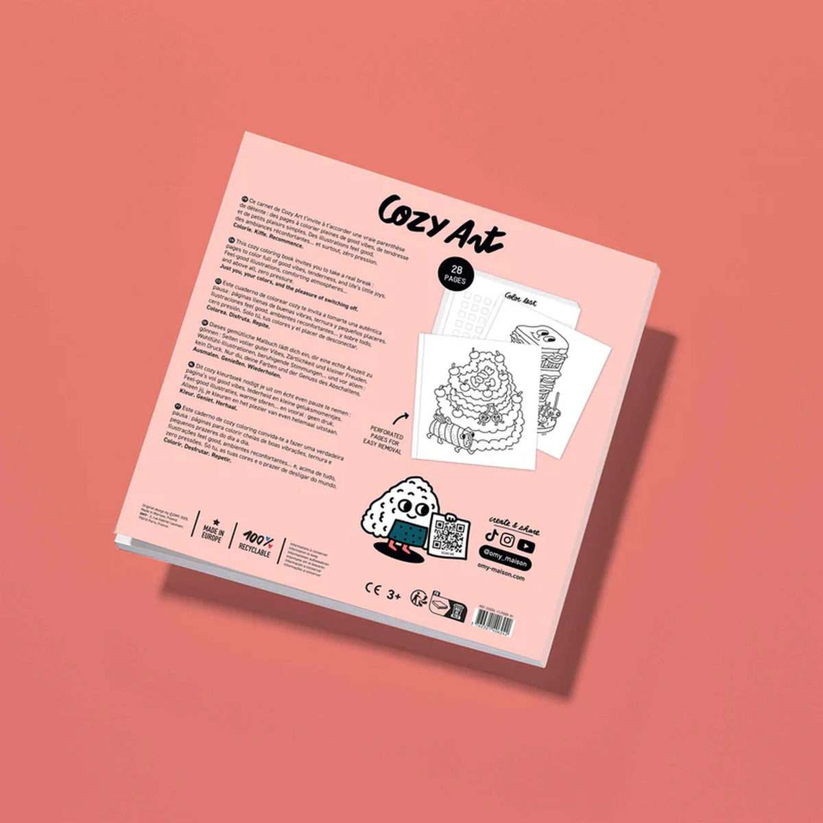 Carnet de coloriage Cozy Art - Yummy avec motifs gourmands