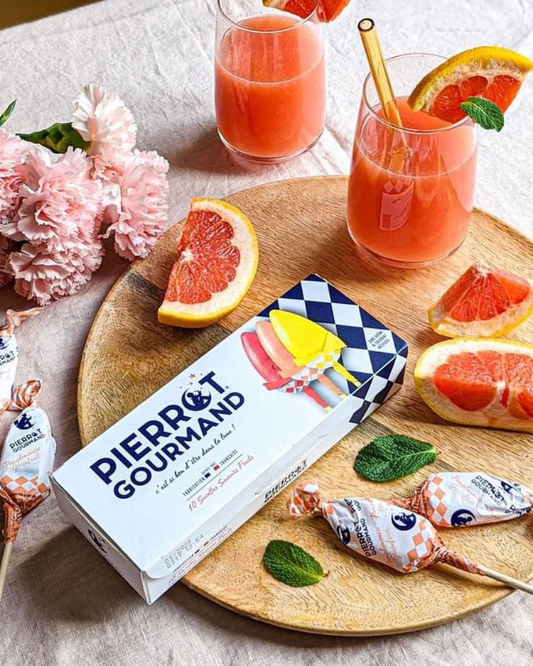 Etuis 10 sucettes saveur fruits Pierrot Gourmand