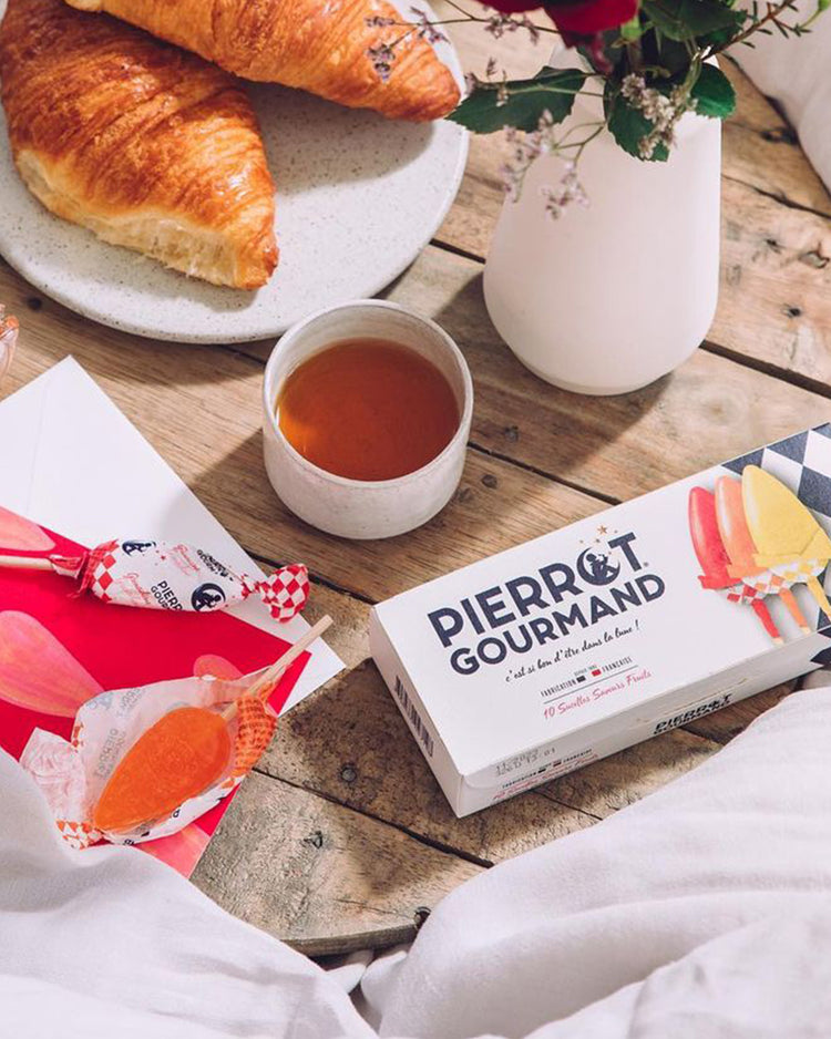 Etuis 10 sucettes saveur fruits Pierrot Gourmand