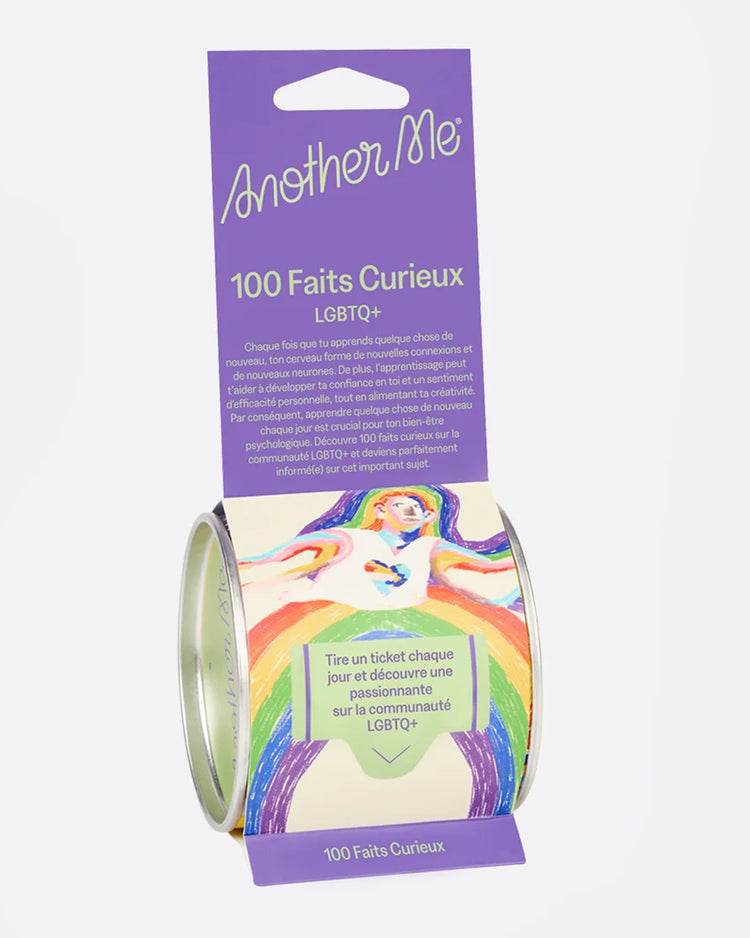 Couverture du livre sur les faits curieux LGBTQ+, design coloré.