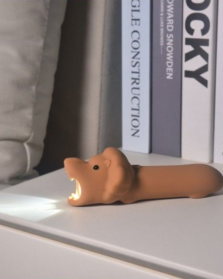 Lampe de poche Lion avec texture rugueuse et design amusant