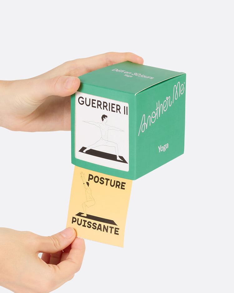 Illustration des défis de yoga avec des postures variées.