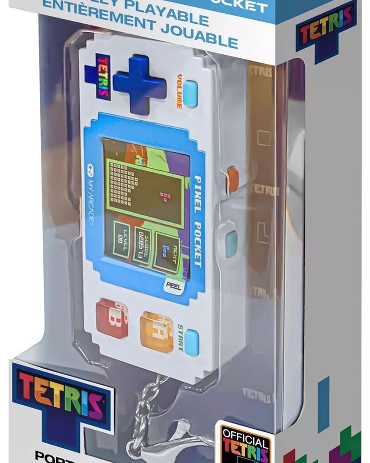 Mini console Tetris en porte-clé avec écran rétro