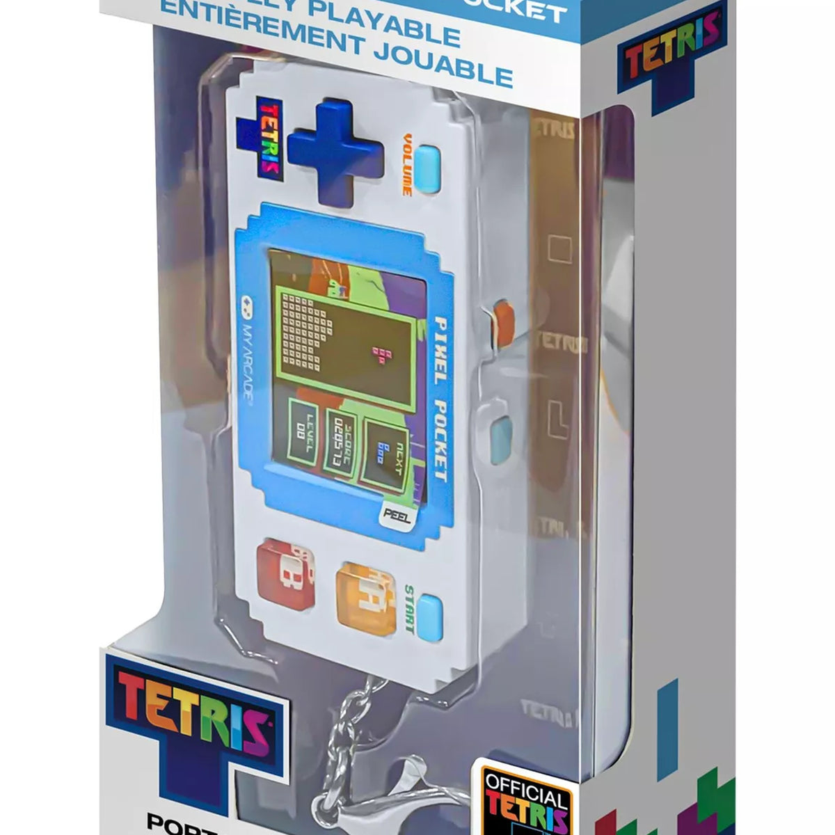 Mini console Tetris en porte-clé avec écran rétro