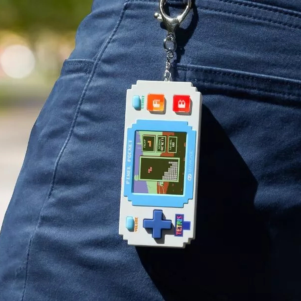 Mini console Tetris en porte-clé avec écran rétro éclairé